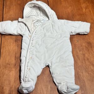 Ralph Lauren White Velour 9M Bunting